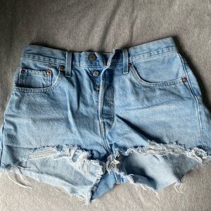 Levi’s Ripped Denim Shorts